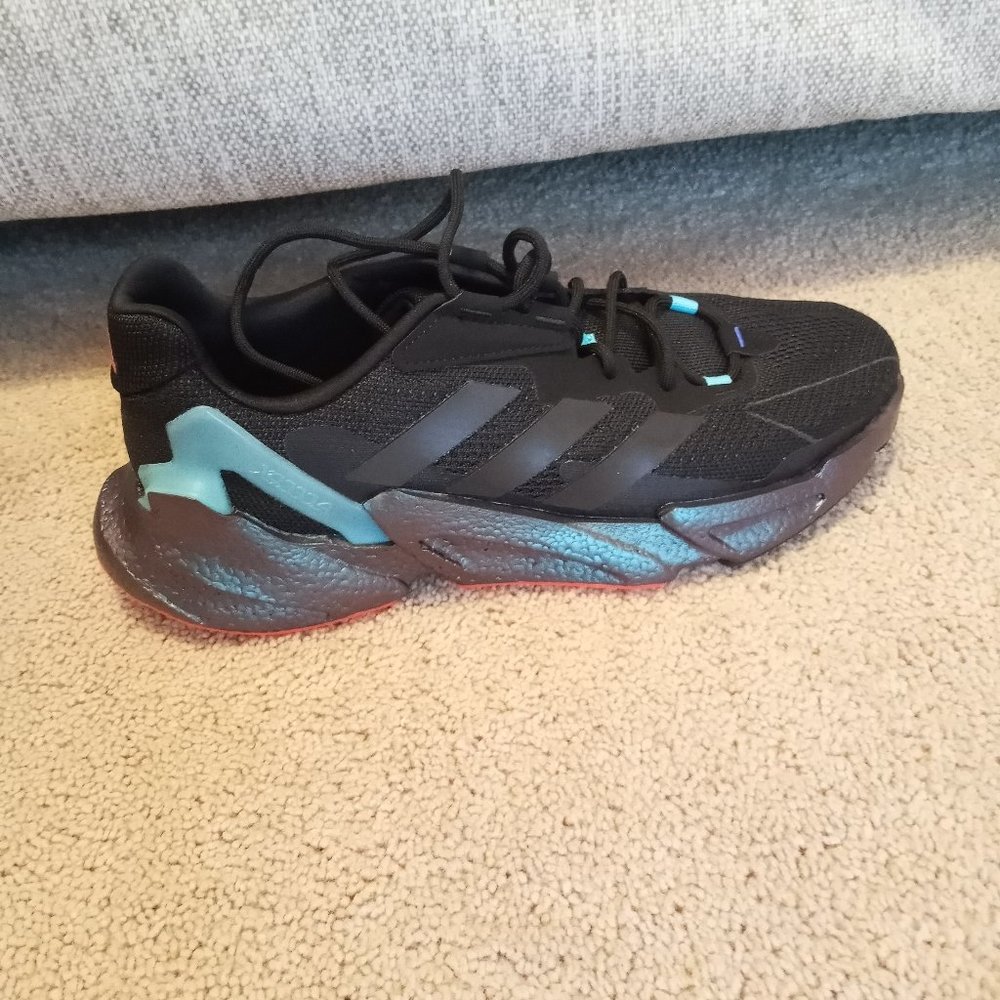 Adidas X9000L4 Men's Running Shoes. Black/Blue Reflective Size 10. NWOB S23665